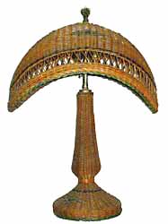 Art Deco wicker lamp